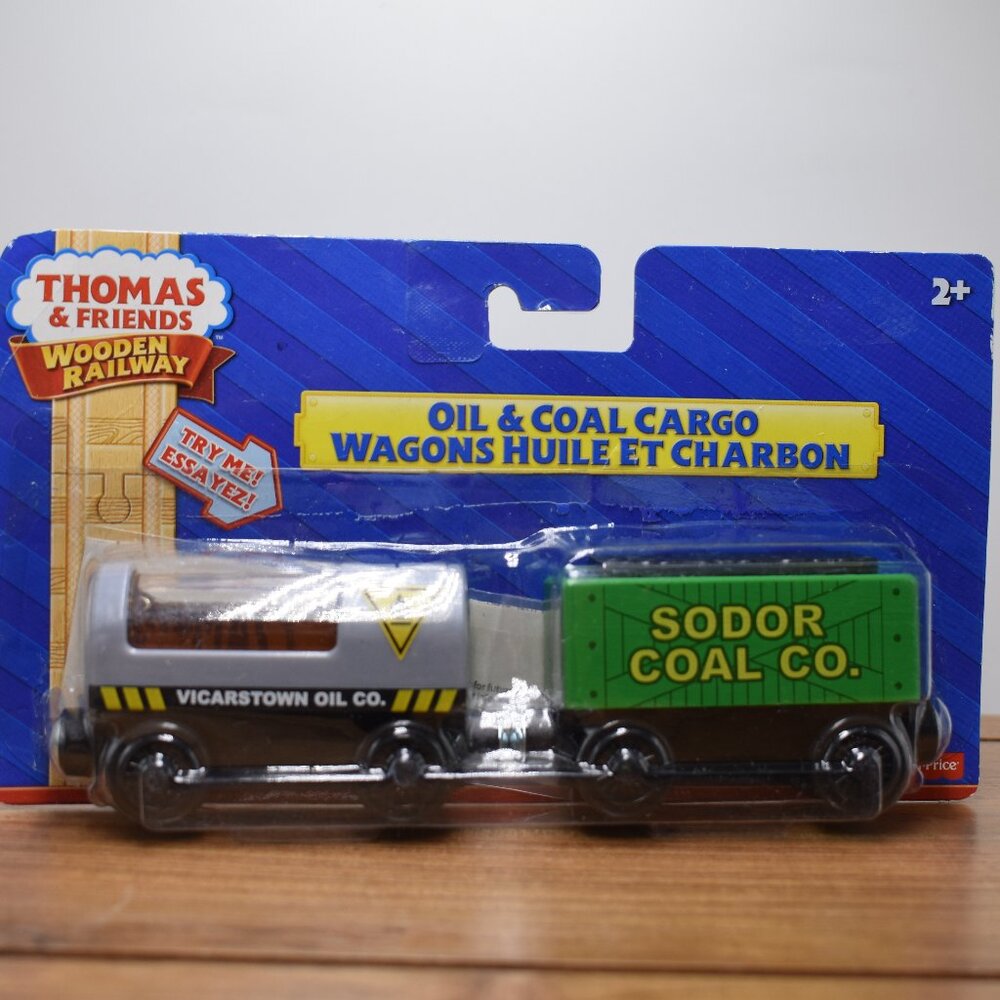 Oil Vicarstown & Coal Cargo Thomas & Friends Wooden Train Fisher Price Sealed